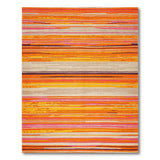 Multi-color and Patterns Striped Vibrant Multi-Color Striped Area Rug