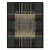 Modern Black Beige Dotted Grid Area Rug