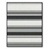 Modern Black White Striped Geometric Modern Area Rug