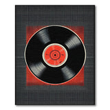 Red Retro Vinyl Record Area Rug