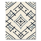 Modern Geometric Diamond Line Area Rug