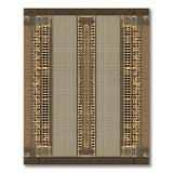 Black and Tan Heritage Tribal Stripe Area Rug