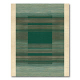 Emerald Green Geometric Stripe Area Rug