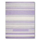 Purple Grey Striped Geometric Area Rug