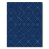 Navy Blue Geometric Diamond Geometric Modern Area Rug