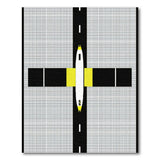 Bold Yellow Truck Highway Area Rug