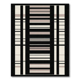 Modern Black White Plaid Area Rug