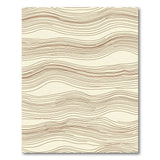 Brown Tan Wavy Lines Abstract Area Rug