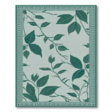 Vintage Green Leaf Vine Area Rug