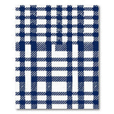 Navy Blue White Plaid Area Rug