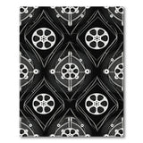 Monochrome Film Reel Geometric Area Rug