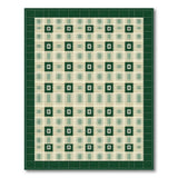 Green Windowpane Check Area Rug