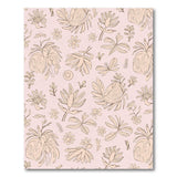 Blush Pink Botanical Line Art Area Rug