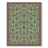 Green Ornate Green Paisley Persian Area Rug