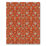 Vibrant Orange Persian Floral Area Rug