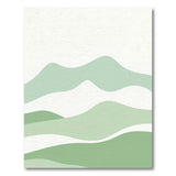 Mint Green Layered Hills Abstract Area Rug