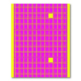 Multi-color and Patterns Vibrant Pink Yellow Plaid Area Rug