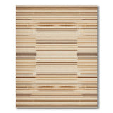 Heritage Tribal Brown Tan Geometric Striped Area Rug