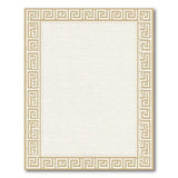 Gold Greek Key Border Cream Area Rug