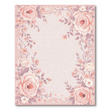 Blush Pink Roses Floral Vintage Area Rug