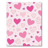 Playful Pink Hearts Polka Dot Area Rug