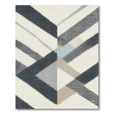 Modern Geometric Zigzag Grey Area Rug
