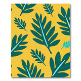 Sunny Yellow Monstera Leaf Area Rug