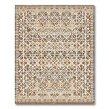 Beige Geometric Lattice Geometric Modern Area Rug