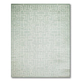 Seafoam Green Maze Labyrinth Area Rug