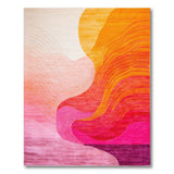 Radiant Sunset Wave Abstract Area Rug