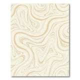 Beige and Neutral Beige Fluid Wave Abstract Area Rug
