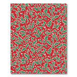 Vibrant Red Holly Leaves and Berries Area Rug