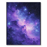 Abstract Area Cosmic Purple Nebula Area Rug