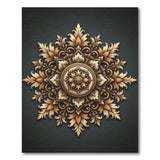 Gold and Silver Opulent Gold Mandala Area Rug
