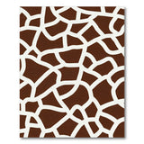 Brown Abstract Giraffe Spot Washable Area Rug