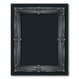 Ornate Silver Baroque Border Area Rug