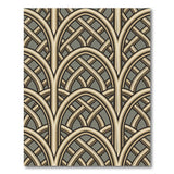 Grey Interlocking Arch Geometric Rug