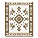 Traditional Persian Beige and Neutral Ornate Persian Medallion Area Rug