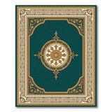 Teal Gold Medallion Persian Area Rug