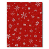 ODIKA Washable Red Snowflake Christmas Area Rug - Low Pile Non-Slip Holiday Decor