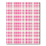 Geometric Modern Pink Vibrant Pink Gingham Checkered Area Rug