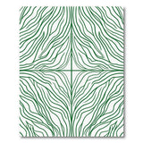 Green Vibrant Green Wavy Abstract Area Rug