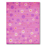 Playful Pink Floral Scatter Area Rug