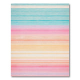 ODIKA Colorful Striped Washable Area Rug - Low Pile & Non-Slip