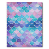 Mermaid Scales Area Rug in Vibrant Purple Pink Teal