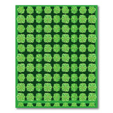 Lucky Green Clover Grid Area Rug
