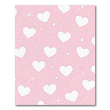 Playful Pink Hearts Stars Area Rug