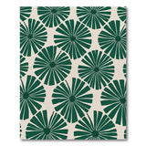 ODIKA Modern Emerald Green Floral Washable Area Rug, Low Pile & Non-Slip