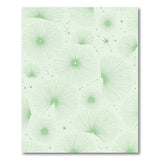Mint Green Starburst Fan Pattern Area Rug