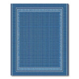 Navy Blue Geometric Woven Area Rug